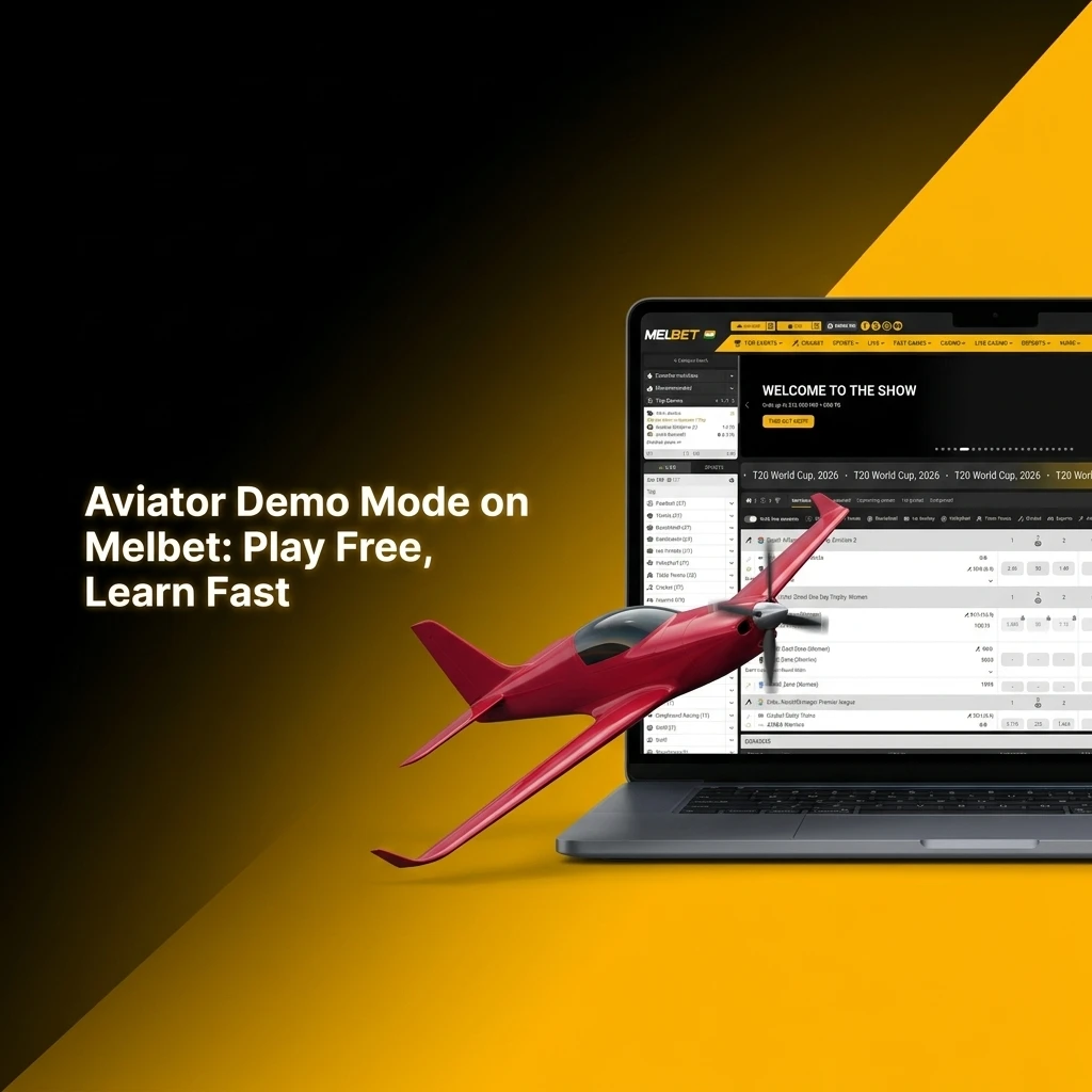Aviator demo mode on Melbet – play free with virtual credits, practise cash-out timing, no deposit or registration required.