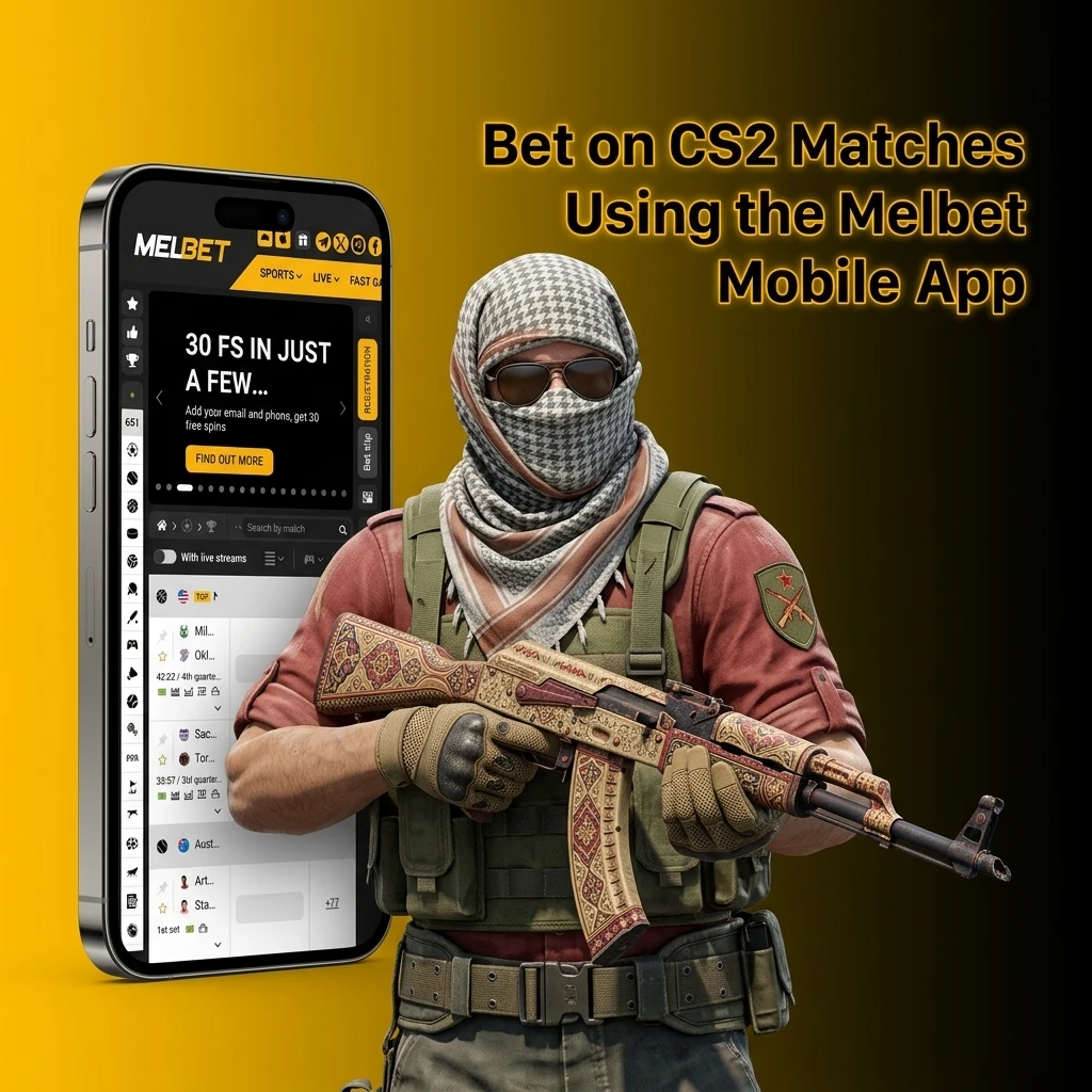 Melbet mobile app interface showing CS2 esports betting options with live odds for Indian users