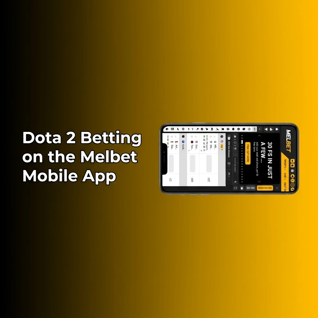 Melbet mobile app open on a smartphone showing Dota 2 esports betting markets for Indian users