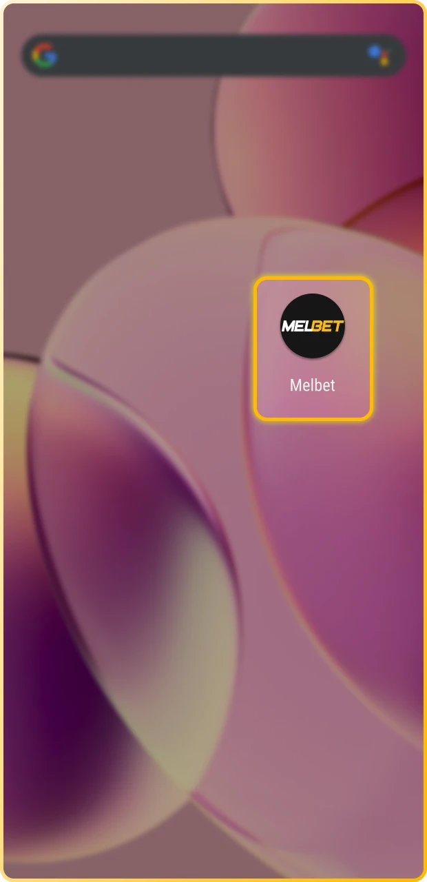 Access your Melbet account through the Android App and play.