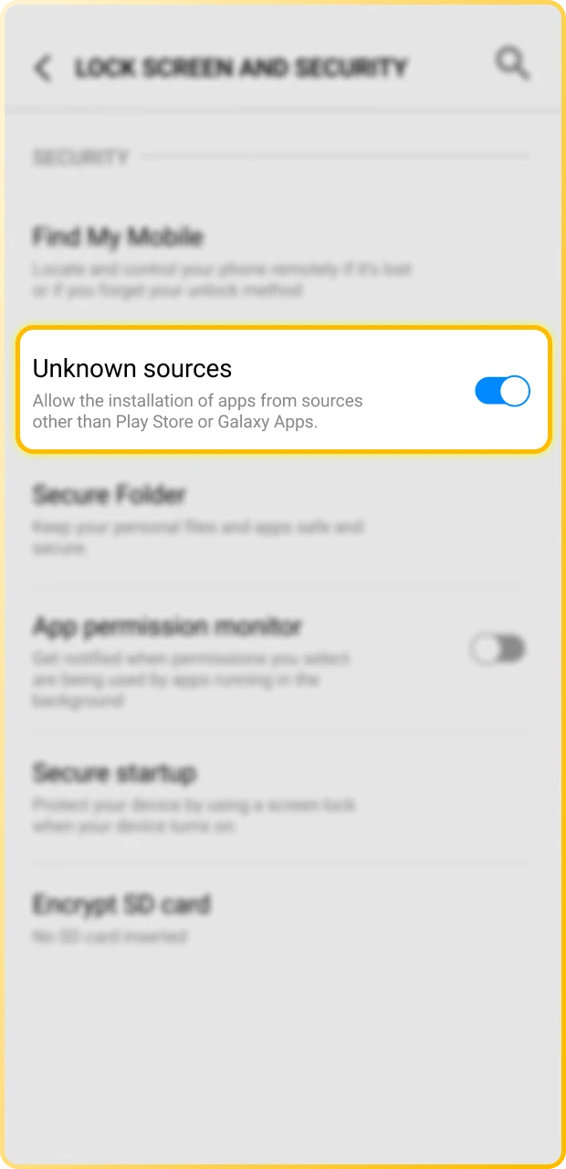 Modify Android settings to allow the Melbet App installation.