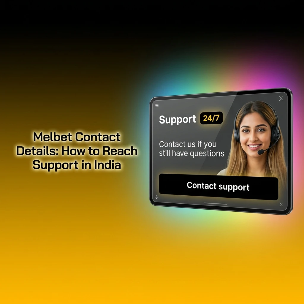 Melbet contact options for Indian players including live chat, email, Telegram, phone, and FAQ support available 24/7